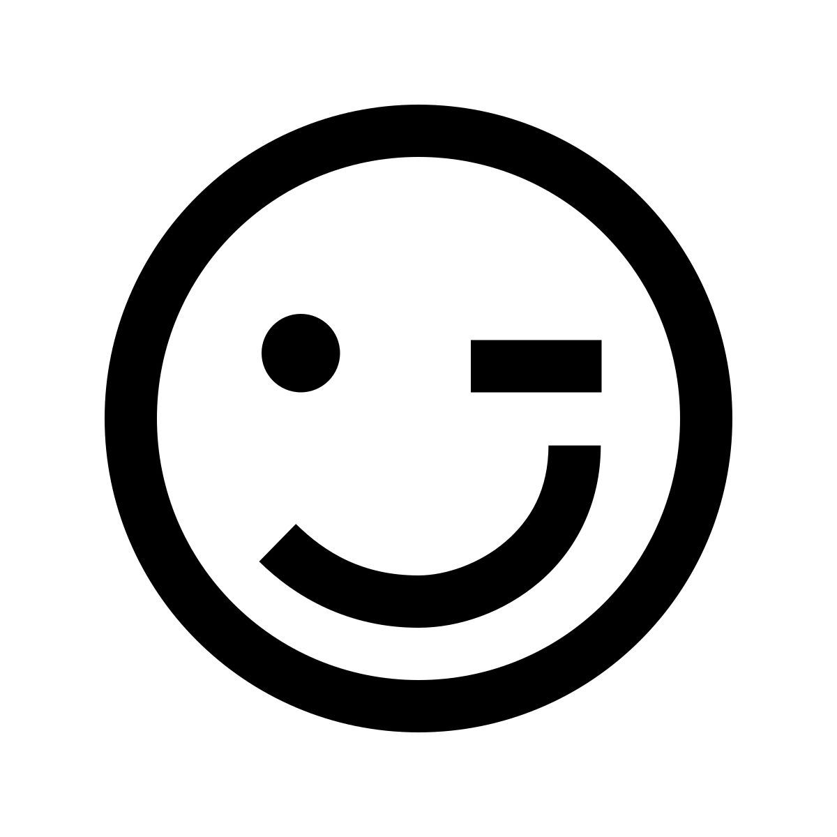 windows 10 style winking smiley icon