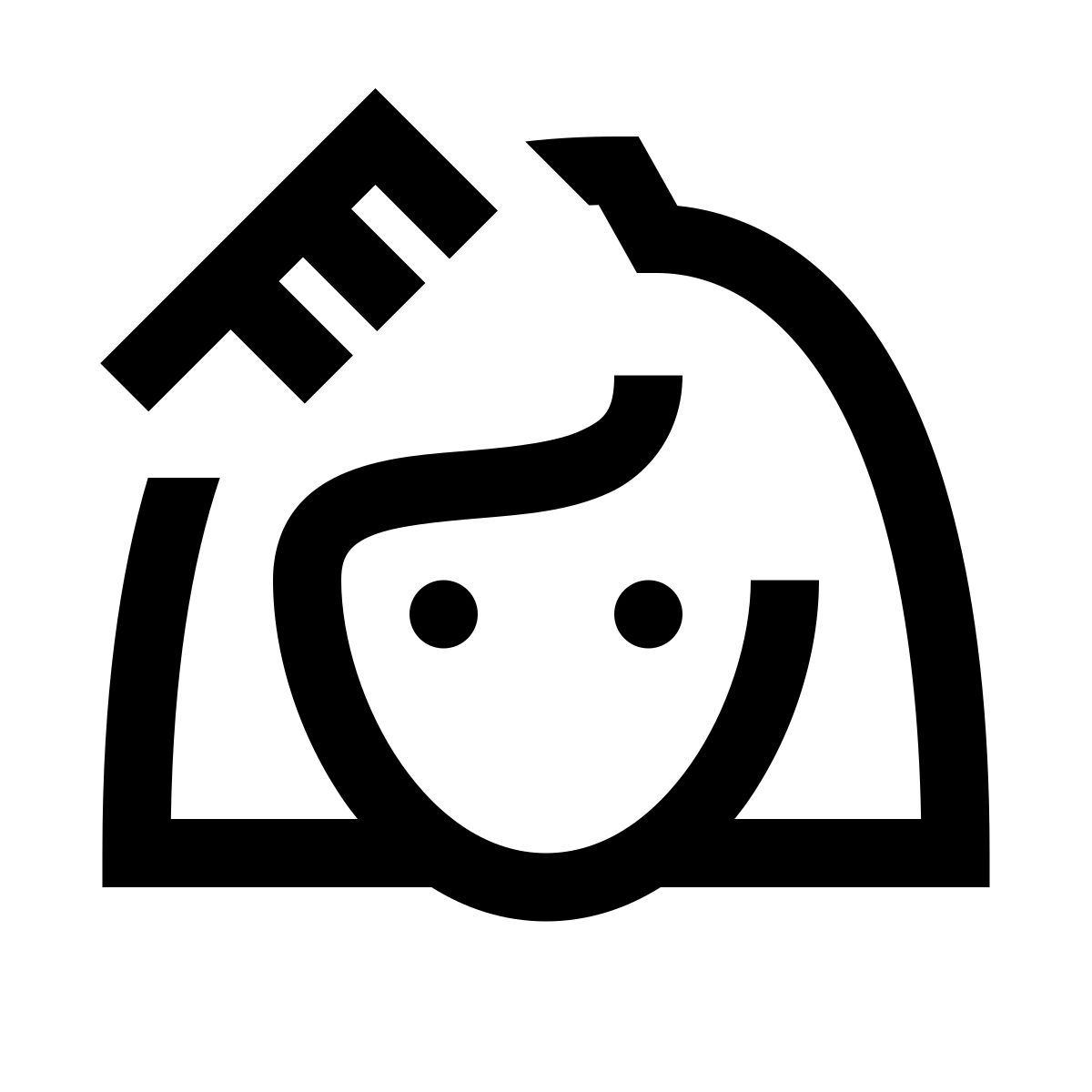 windows 10 style mujer peinandose icon