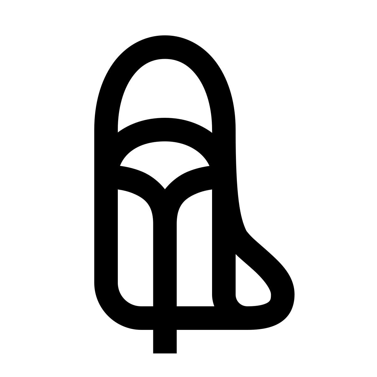 windows 10 style women shoe back view icon
