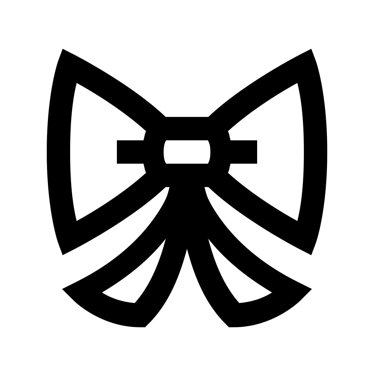 windows 10 style womens bow tie icon
