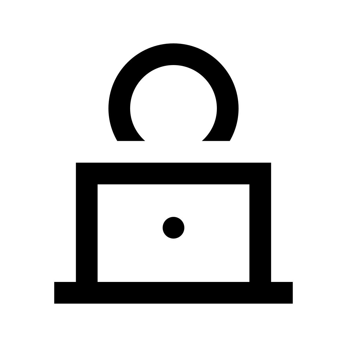 windows 10 style trabajando con una computadora portátil icon