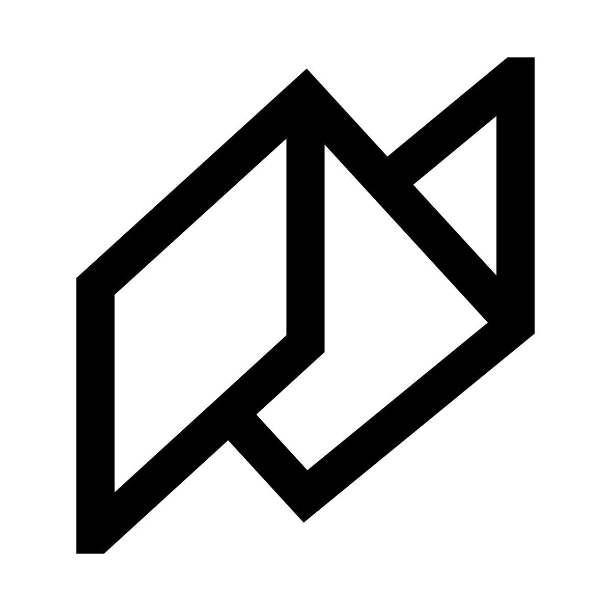 windows 10 style z fold leaflet icon