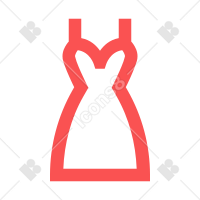 red dress icon Red Dress Icon - Fashion Illustration  Royalty-Free Vector