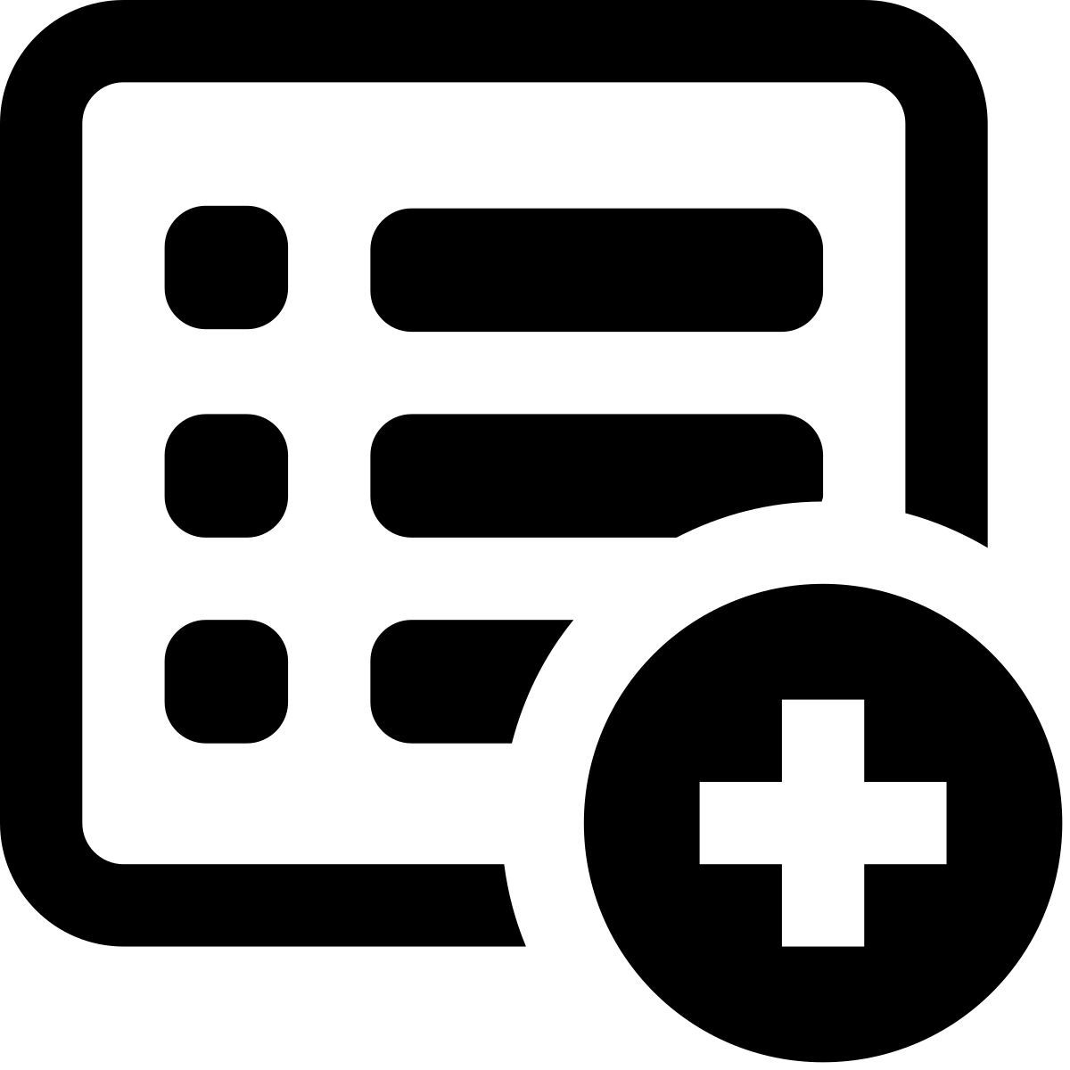 windows metro style añadir lista icon