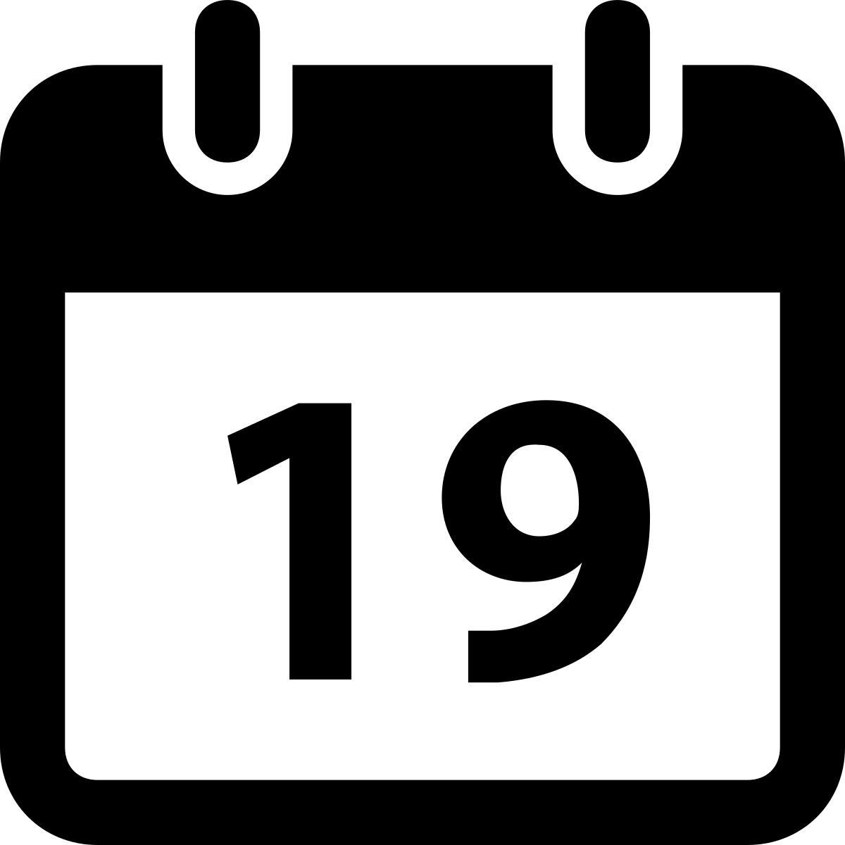 windows metro style calendário 19 icon