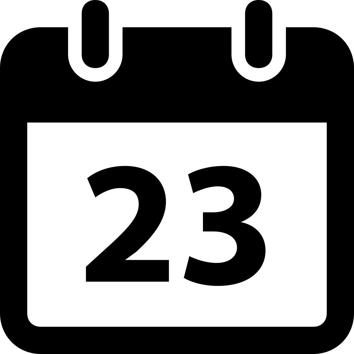 windows metro style calendar 23 icon
