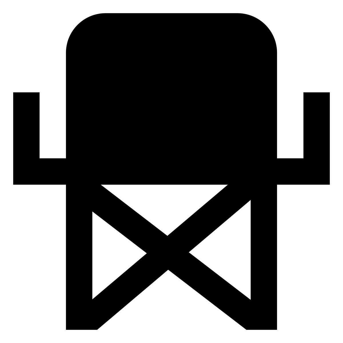 windows metro style camping chair icon