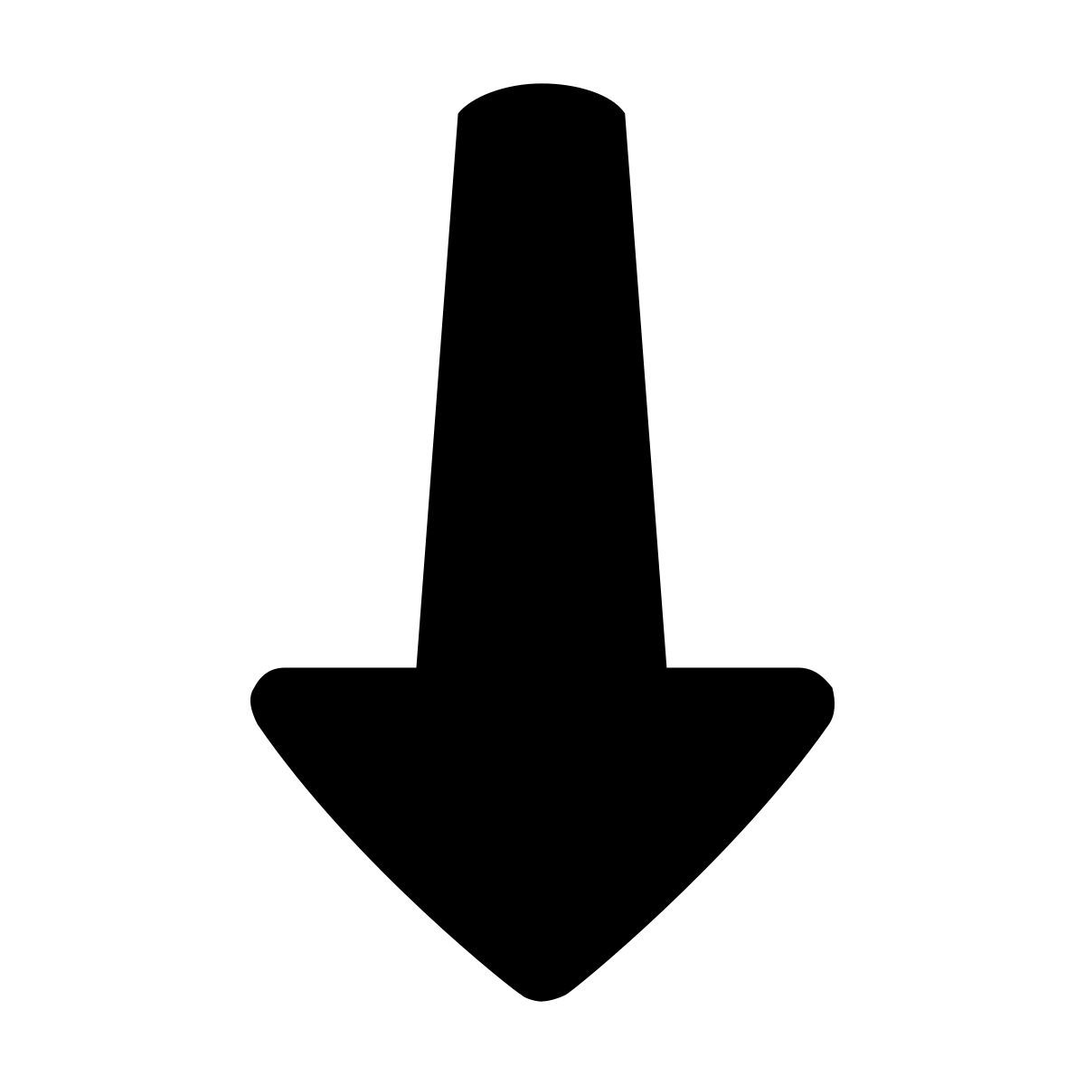 windows metro style freccia lunga giù icon