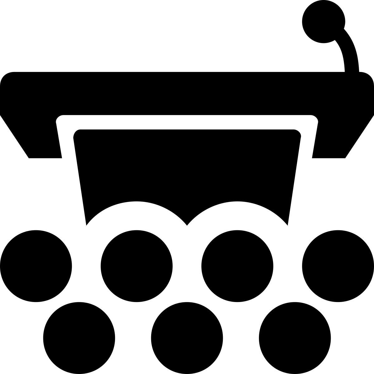 windows metro style podio con audiencia icon