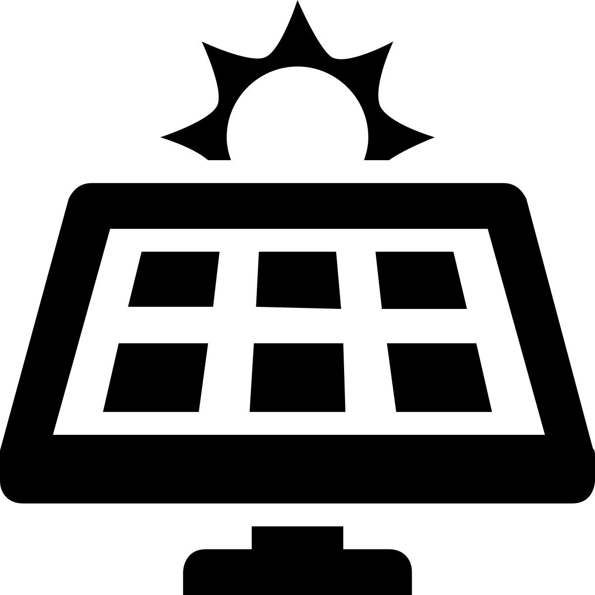 windows metro style solar panel icon