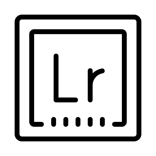 可爱轮廓风格的Adobe的Lightroom图标。
